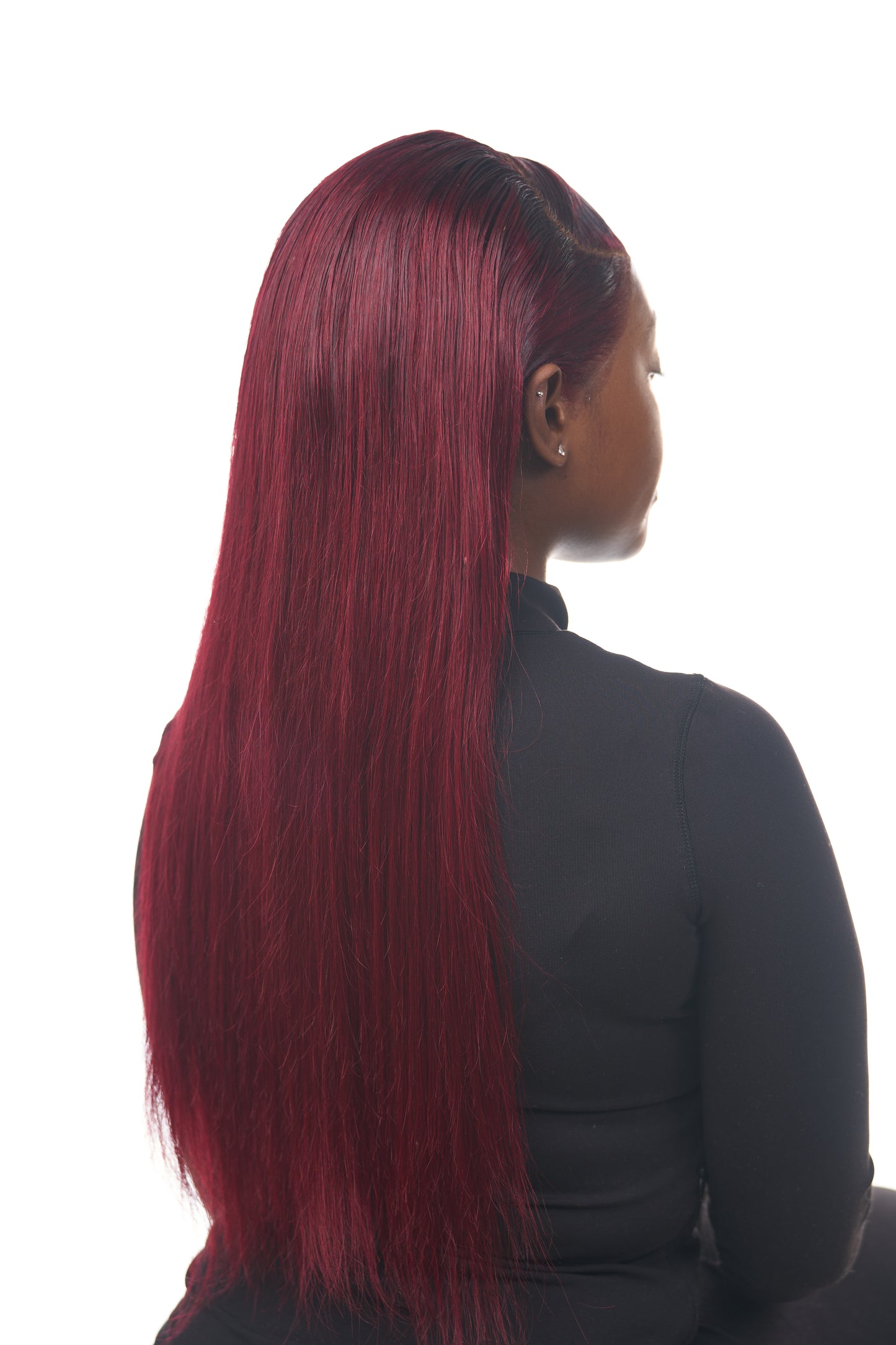 Burgundy (99J) Straight Frontal Wig