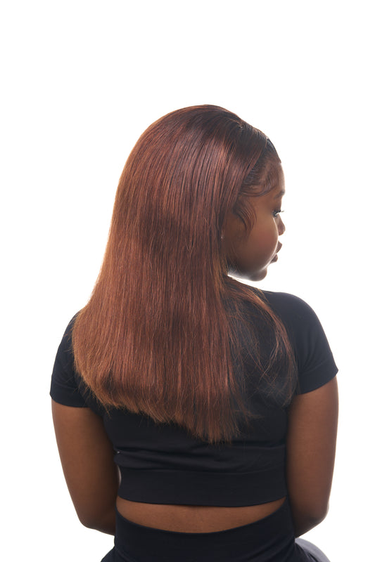 copper auburn / deep ginger-brown Straight Wig