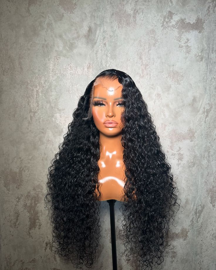 13x4 Deep Wave Transparent  Lace Wig (300% Density)